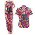 Brisbane Lions ANZAC Day Couples Matching Tank Maxi Dress and Hawaiian Shirt Indigenous Poppy Remembrance Lion Warrior