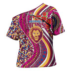 Brisbane Lions ANZAC Day Cross Shoulder Shirt Indigenous Poppy Remembrance Lion Warrior