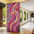 Brisbane Lions ANZAC Day Door Cover Indigenous Poppy Remembrance Lion Warrior