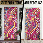 Brisbane Lions ANZAC Day Door Cover Indigenous Poppy Remembrance Lion Warrior