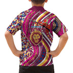 Brisbane Lions ANZAC Day Family Matching Off Shoulder Short Dress and Hawaiian Shirt Indigenous Poppy Remembrance Lion Warrior