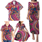 Brisbane Lions ANZAC Day Family Matching Puletasi and Hawaiian Shirt Indigenous Poppy Remembrance Lion Warrior