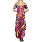 Brisbane Lions ANZAC Day Family Matching Summer Maxi Dress and Hawaiian Shirt Indigenous Poppy Remembrance Lion Warrior