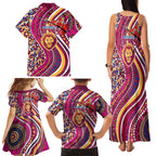 Brisbane Lions ANZAC Day Family Matching Tank Maxi Dress and Hawaiian Shirt Indigenous Poppy Remembrance Lion Warrior
