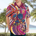 Brisbane Lions ANZAC Day Hawaiian Shirt Indigenous Poppy Remembrance Lion Warrior