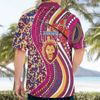 Brisbane Lions ANZAC Day Hawaiian Shirt Indigenous Poppy Remembrance Lion Warrior