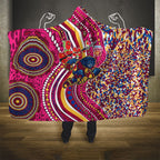 Brisbane Lions ANZAC Day Hooded Blanket Indigenous Poppy Remembrance Lion Warrior