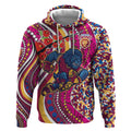 Brisbane Lions ANZAC Day Hoodie Indigenous Poppy Remembrance Lion Warrior