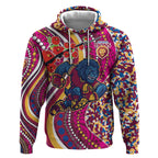 Brisbane Lions ANZAC Day Hoodie Indigenous Poppy Remembrance Lion Warrior