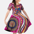 Brisbane Lions ANZAC Day Kid Short Sleeve Dress Indigenous Poppy Remembrance Lion Warrior