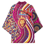 Brisbane Lions ANZAC Day Kimono Indigenous Poppy Remembrance Lion Warrior