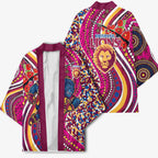 Brisbane Lions ANZAC Day Kimono Indigenous Poppy Remembrance Lion Warrior