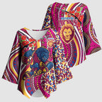 Brisbane Lions ANZAC Day Kimono Sleeve Blouse Indigenous Poppy Remembrance Lion Warrior