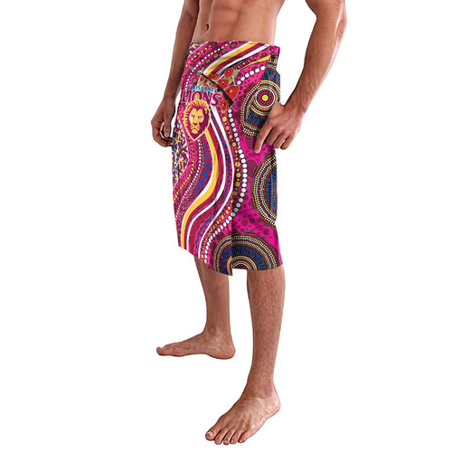 Brisbane Lions ANZAC Day Lavalava Indigenous Poppy Remembrance Lion Warrior