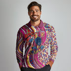 Brisbane Lions ANZAC Day Long Sleeve Polo Shirt Indigenous Poppy Remembrance Lion Warrior