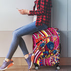 Brisbane Lions ANZAC Day Luggage Cover Indigenous Poppy Remembrance Lion Warrior
