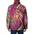 Brisbane Lions ANZAC Day Padded Jacket Indigenous Poppy Remembrance Lion Warrior