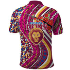 Brisbane Lions ANZAC Day Polo Shirt Indigenous Poppy Remembrance Lion Warrior