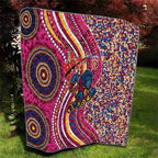 Brisbane Lions ANZAC Day Quilt Indigenous Poppy Remembrance Lion Warrior