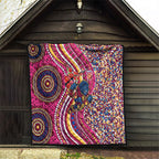 Brisbane Lions ANZAC Day Quilt Indigenous Poppy Remembrance Lion Warrior