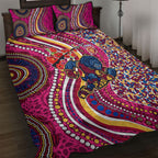 Brisbane Lions ANZAC Day Quilt Bed Set Indigenous Poppy Remembrance Lion Warrior