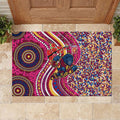 Brisbane Lions ANZAC Day Rubber Doormat Indigenous Poppy Remembrance Lion Warrior