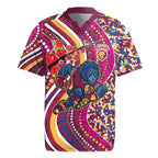 Brisbane Lions ANZAC Day Rugby Jersey Indigenous Poppy Remembrance Lion Warrior