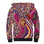 Brisbane Lions ANZAC Day Sherpa Hoodie Indigenous Poppy Remembrance Lion Warrior