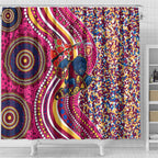 Brisbane Lions ANZAC Day Shower Curtain Indigenous Poppy Remembrance Lion Warrior