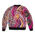 Brisbane Lions ANZAC Day Sleeve Zip Bomber Jacket Indigenous Poppy Remembrance Lion Warrior
