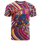 Brisbane Lions ANZAC Day T Shirt Indigenous Poppy Remembrance Lion Warrior