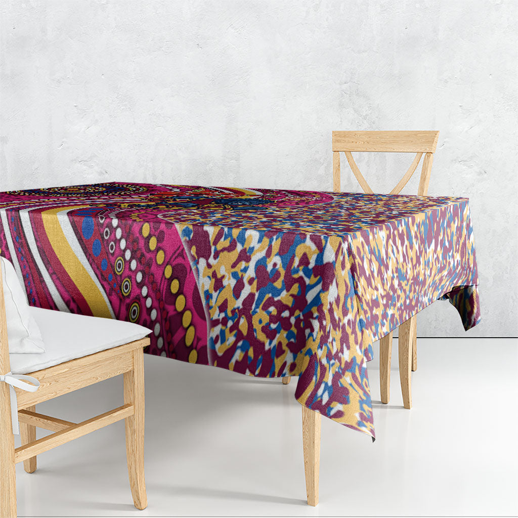 Brisbane Lions ANZAC Day Tablecloth Indigenous Poppy Remembrance Lion Warrior