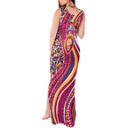 Brisbane Lions ANZAC Day Tank Maxi Dress Indigenous Poppy Remembrance Lion Warrior
