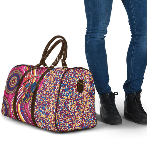 Brisbane Lions ANZAC Day Travel Bag Indigenous Poppy Remembrance Lion Warrior