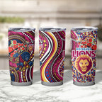 Brisbane Lions ANZAC Day Tumbler Cup Indigenous Poppy Remembrance Lion Warrior