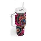 Brisbane Lions ANZAC Day Tumbler With Handle Indigenous Poppy Remembrance Lion Warrior