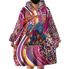 Brisbane Lions ANZAC Day Wearable Blanket Hoodie Indigenous Poppy Remembrance Lion Warrior