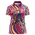 Brisbane Lions ANZAC Day Women Polo Shirt Indigenous Poppy Remembrance Lion Warrior