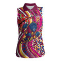 Brisbane Lions ANZAC Day Women Sleeveless Polo Shirt Indigenous Poppy Remembrance Lion Warrior
