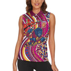 Brisbane Lions ANZAC Day Women Sleeveless Polo Shirt Indigenous Poppy Remembrance Lion Warrior