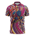 Brisbane Lions ANZAC Day Zipper Polo Shirt Indigenous Poppy Remembrance Lion Warrior