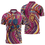 Brisbane Lions ANZAC Day Zipper Polo Shirt Indigenous Poppy Remembrance Lion Warrior