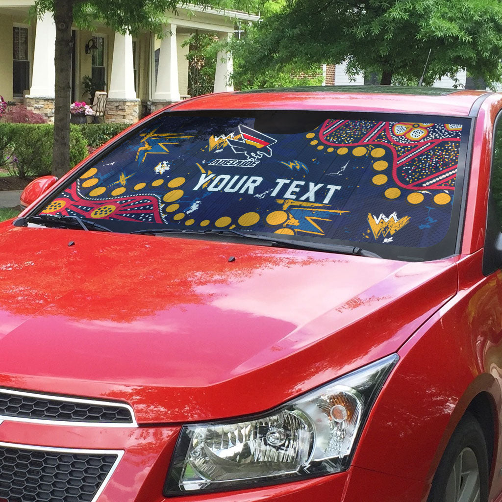 Personalized Adelaide Auto Sun Shade Aboriginal Pattern with Graffiti Style