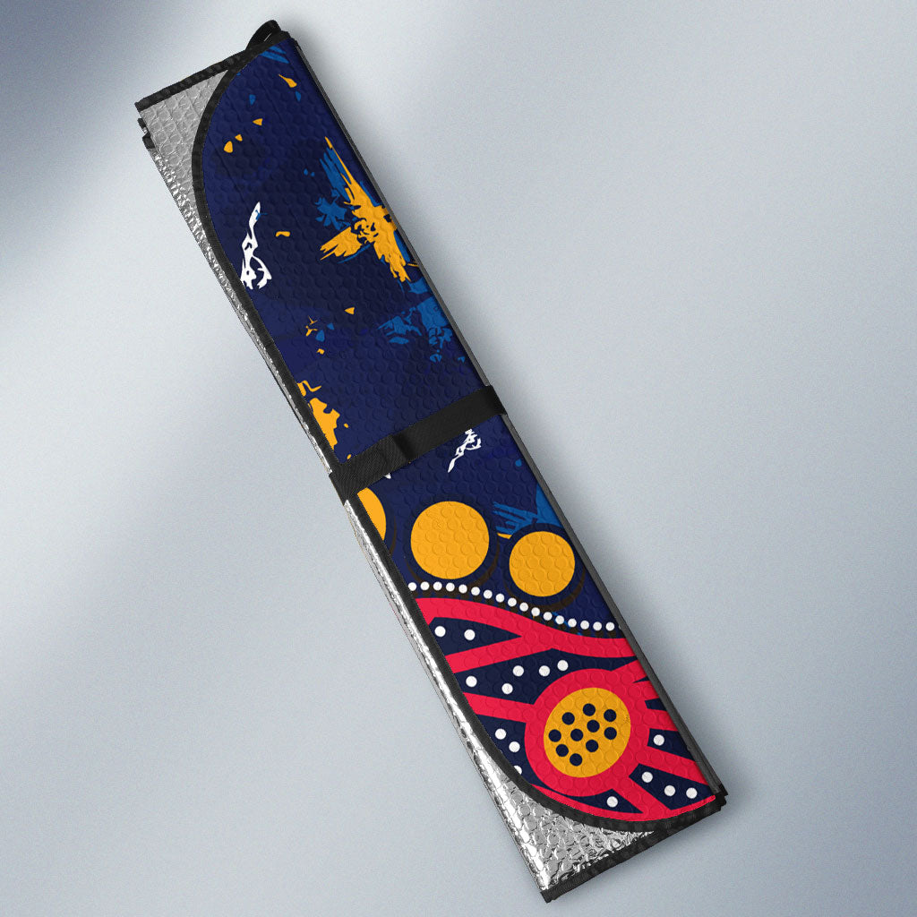 Personalized Adelaide Auto Sun Shade Aboriginal Pattern with Graffiti Style