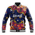 Personalized Adelaide Baseball Jacket Aboriginal Pattern with Graffiti Style