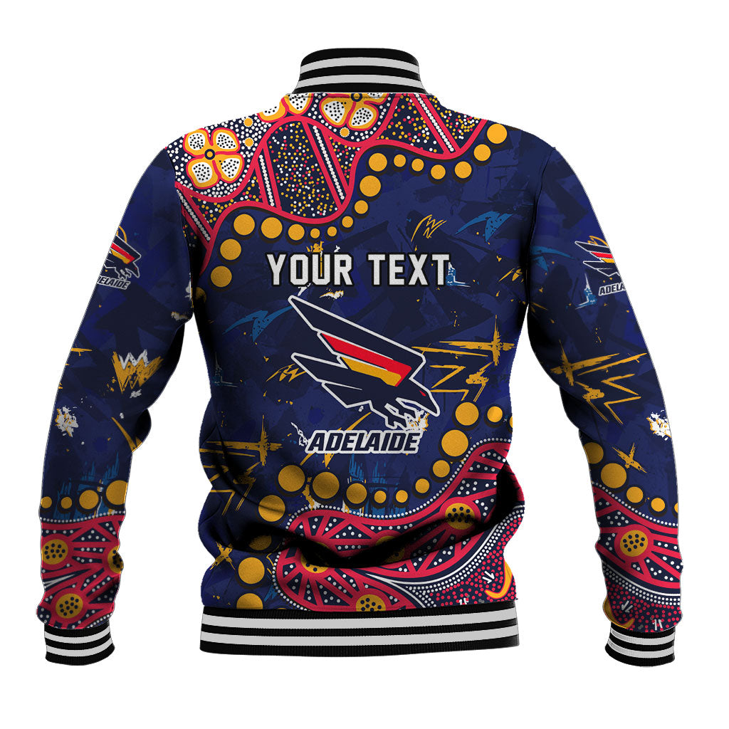 Personalized Adelaide Baseball Jacket Aboriginal Pattern with Graffiti Style