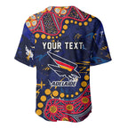Personalized Adelaide Baseball Jersey Aboriginal Pattern with Graffiti Style