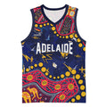 Personalized Adelaide Basketball Jersey Aboriginal Pattern with Graffiti Style