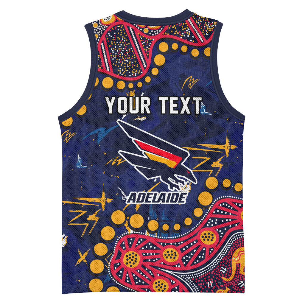 Personalized Adelaide Basketball Jersey Aboriginal Pattern with Graffiti Style