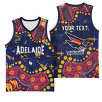 Personalized Adelaide Basketball Jersey Aboriginal Pattern with Graffiti Style